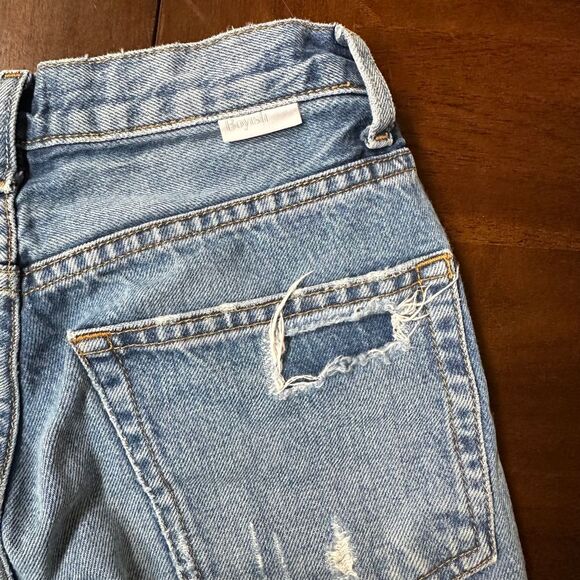 Boyish Jeans Tommy in Stage Door Mid Rise‎ Distressed Cotton Crop Size 26 - Picture 11 of 13